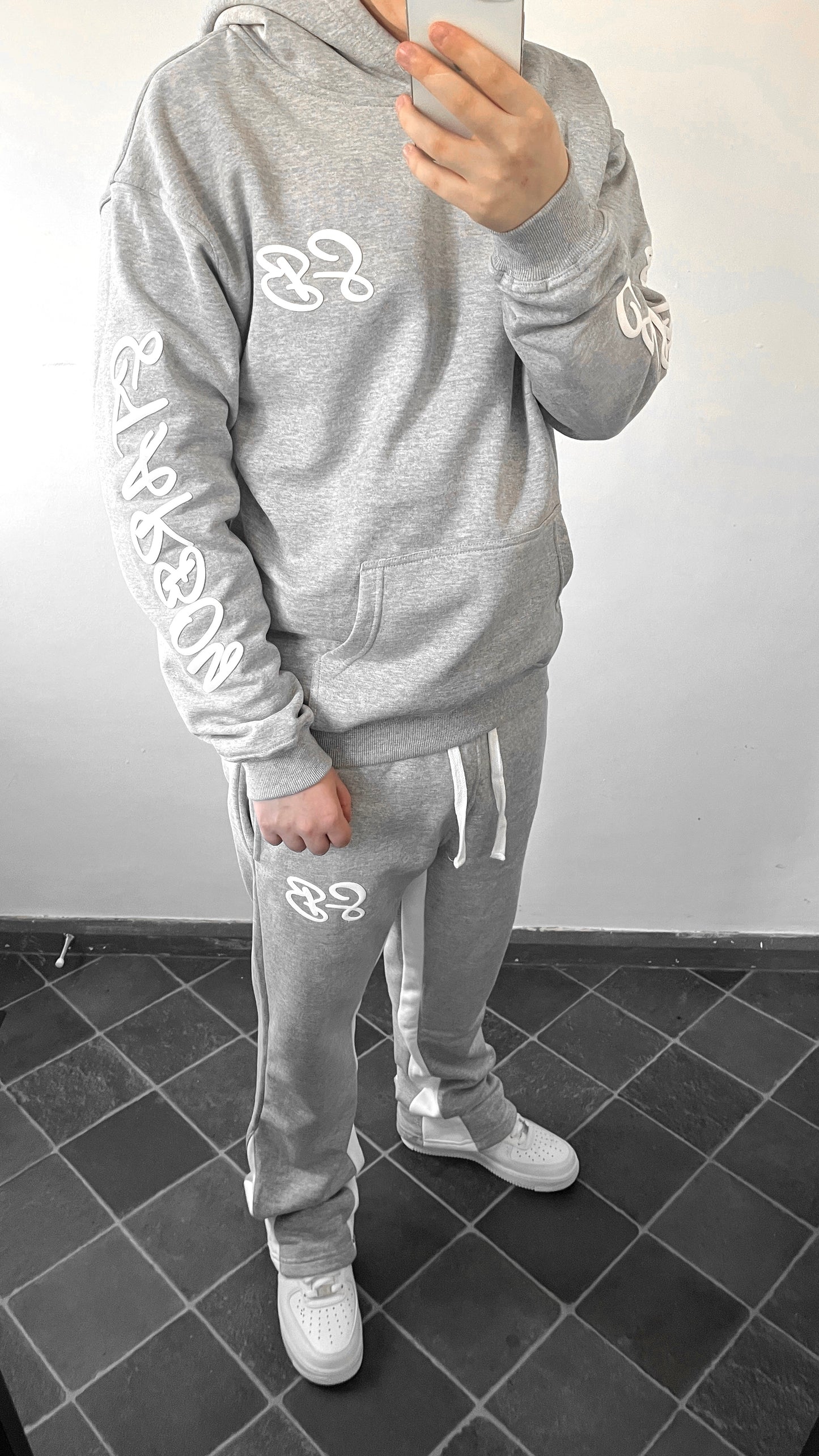 PUFF FLARED JOGGERS (GREY)