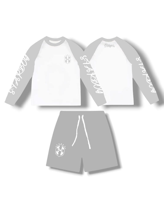BRAZIL SHORT SET (GREY)