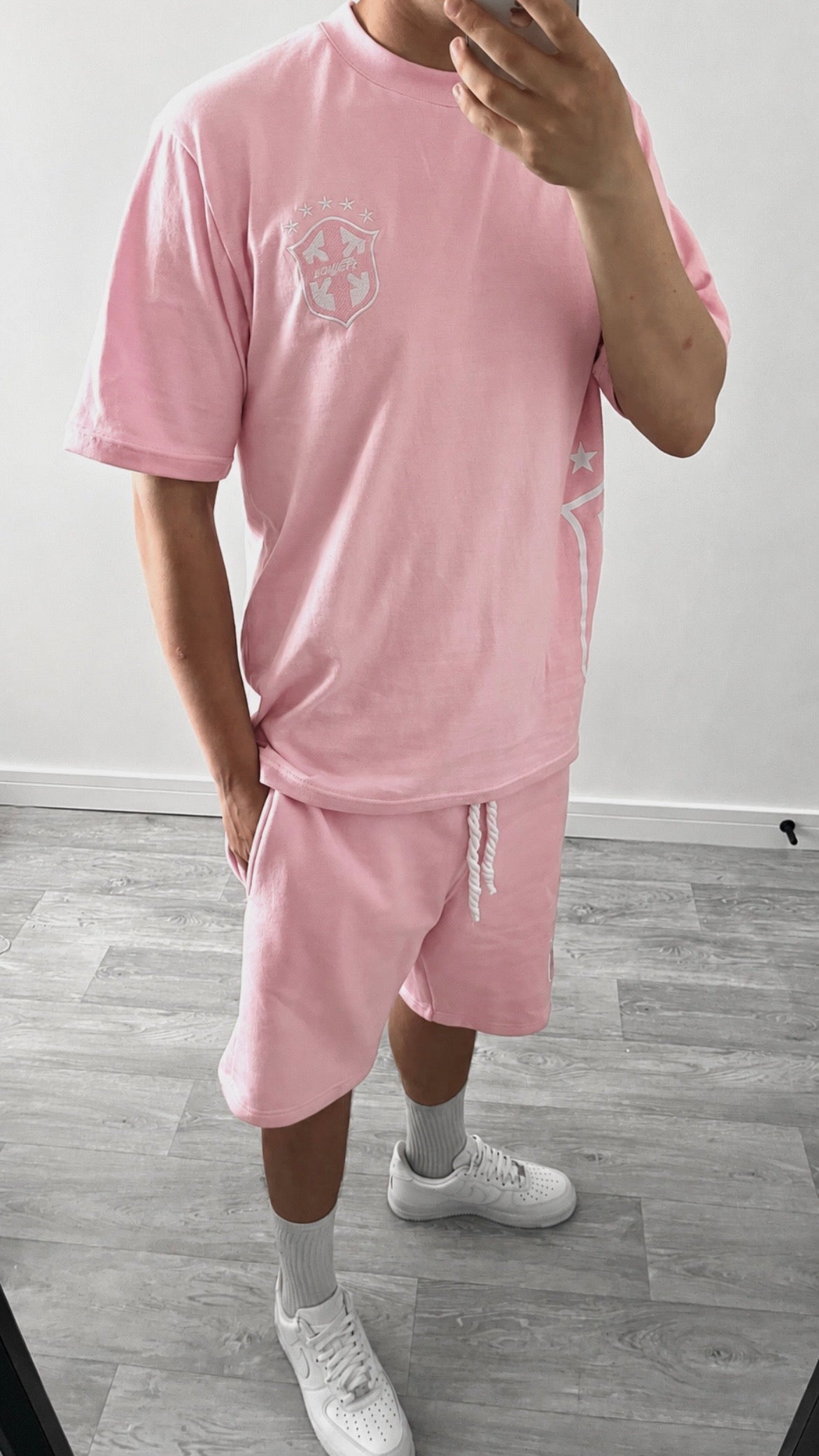 BRAZIL SHORT SLEEVE SET (PINK)