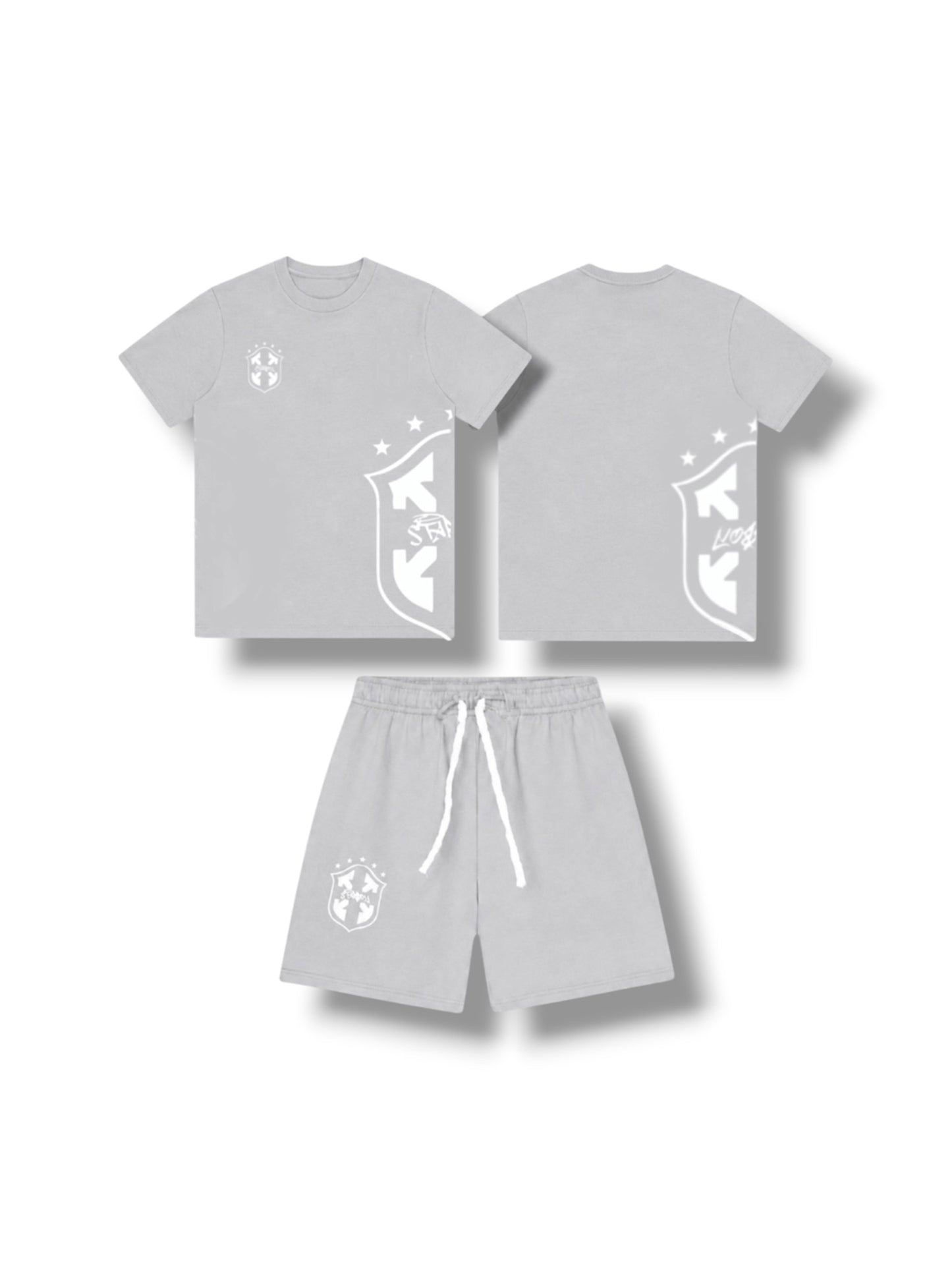 BRAZIL SHORT SET (GREY)
