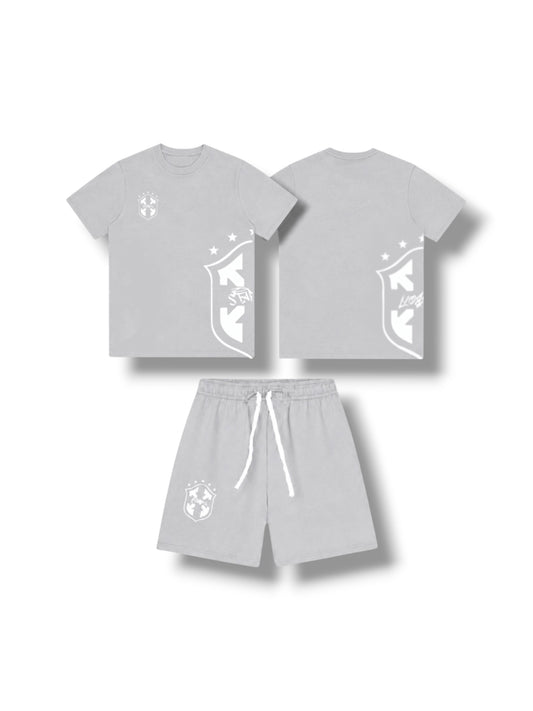 BRAZIL SHORT SET (GREY)