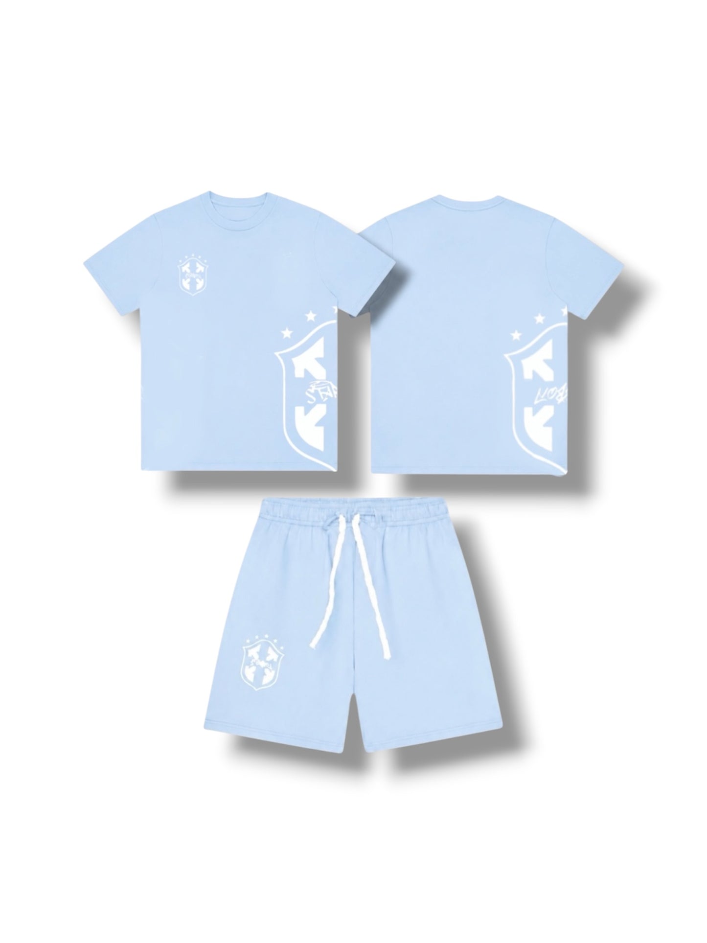 BRAZIL SHORT SLEEVE SET (BLUE)