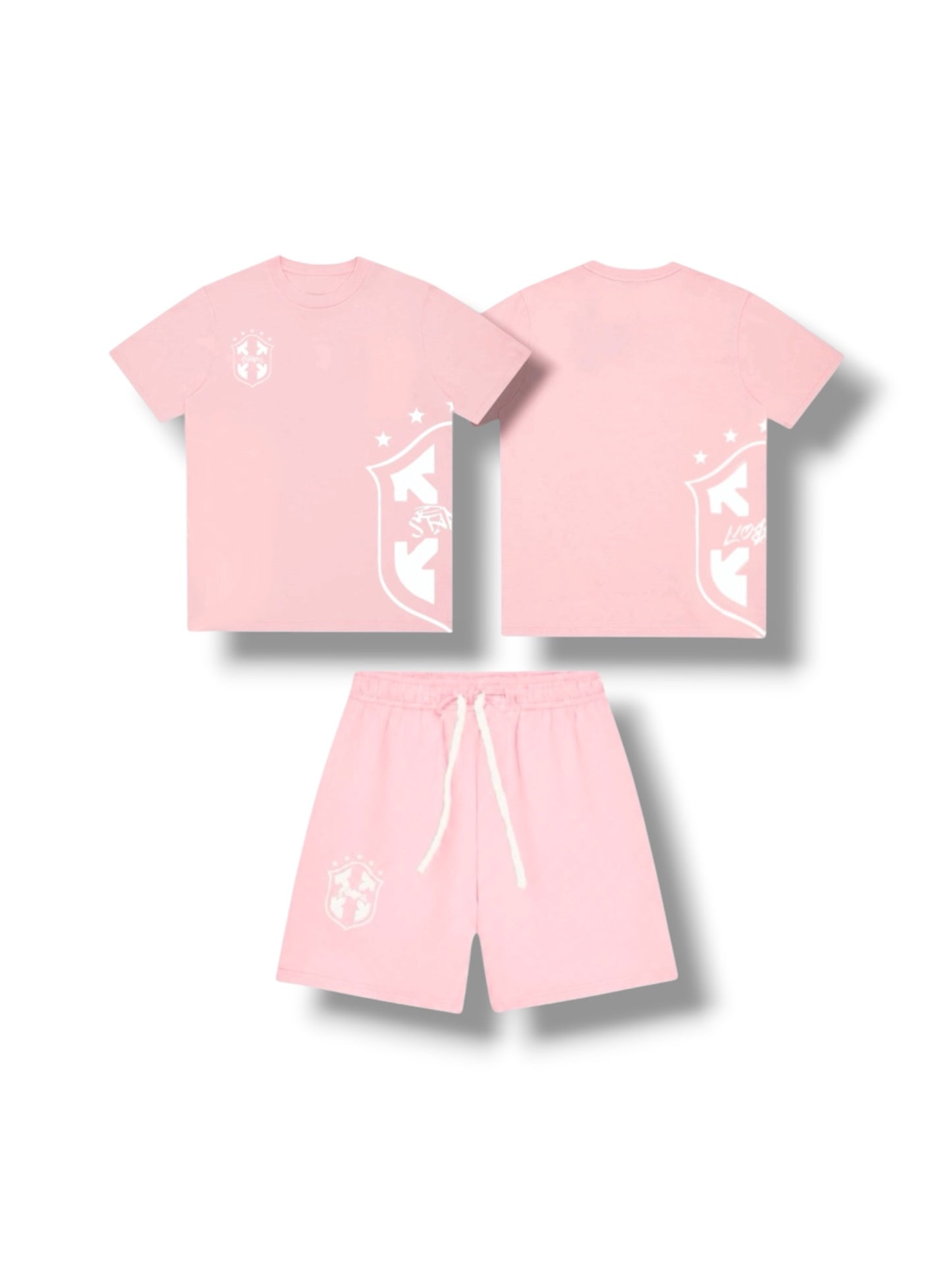 BRAZIL SHORT SLEEVE SET (PINK)